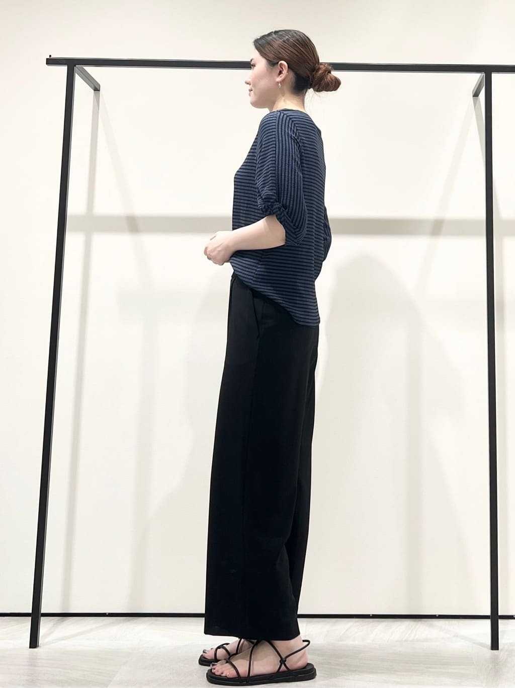 T.Kさんの「INDIVI｜【UVケア／吸汗速乾】凹凸素材ねじり袖トップス」を使ったコーディネート