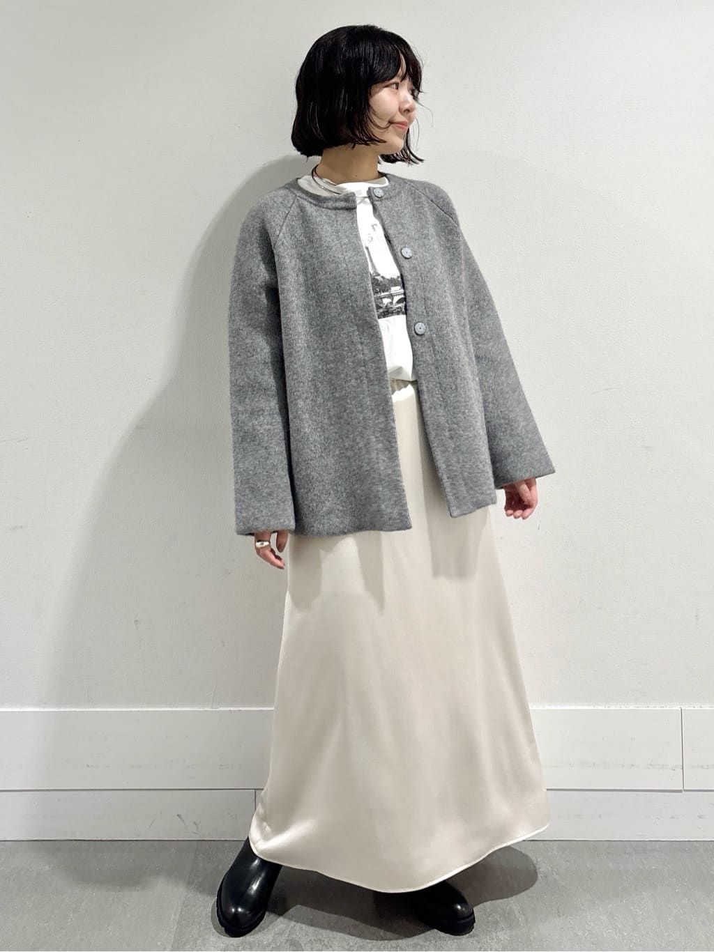 モエカさんの「UNTITLED｜【軽アウター/ミドル丈】ウールニットコーディガン」を使ったコーディネート