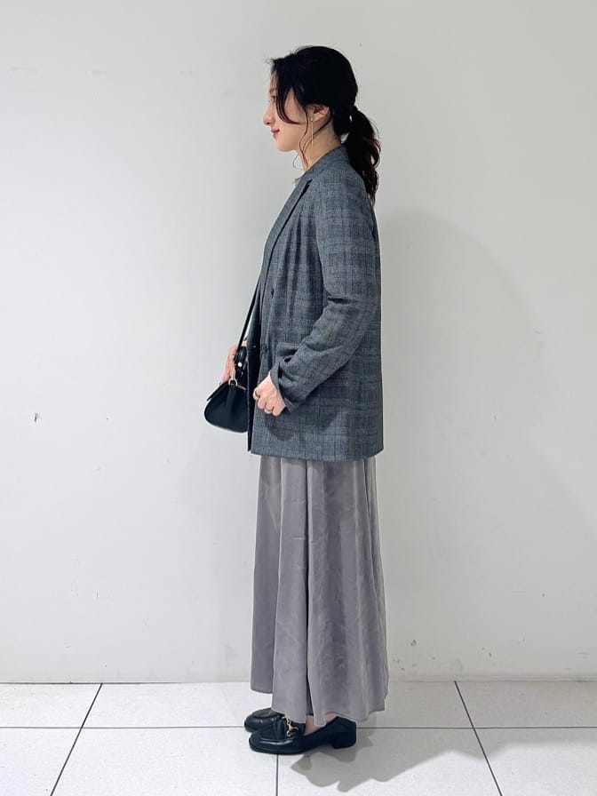 そんさんの「INDIVI｜【洗える／オンオフ】チェック柄ダブルジャケット」を使ったコーディネート