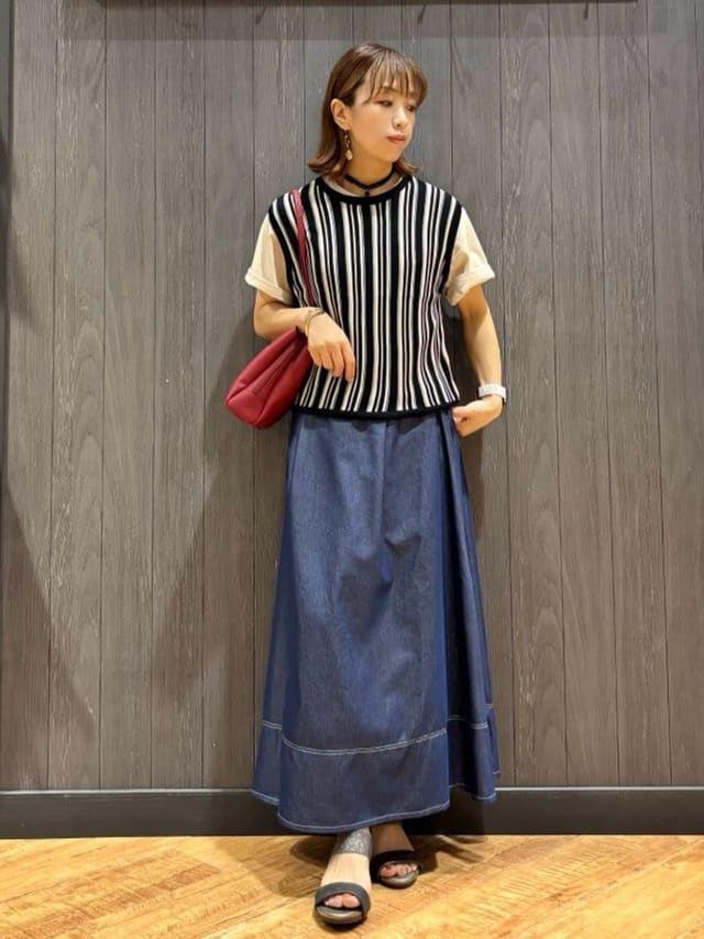 meiさんの「SHOO･LA･RUE｜【PEANUTS】ひんやりTシャツ」を使ったコーディネート