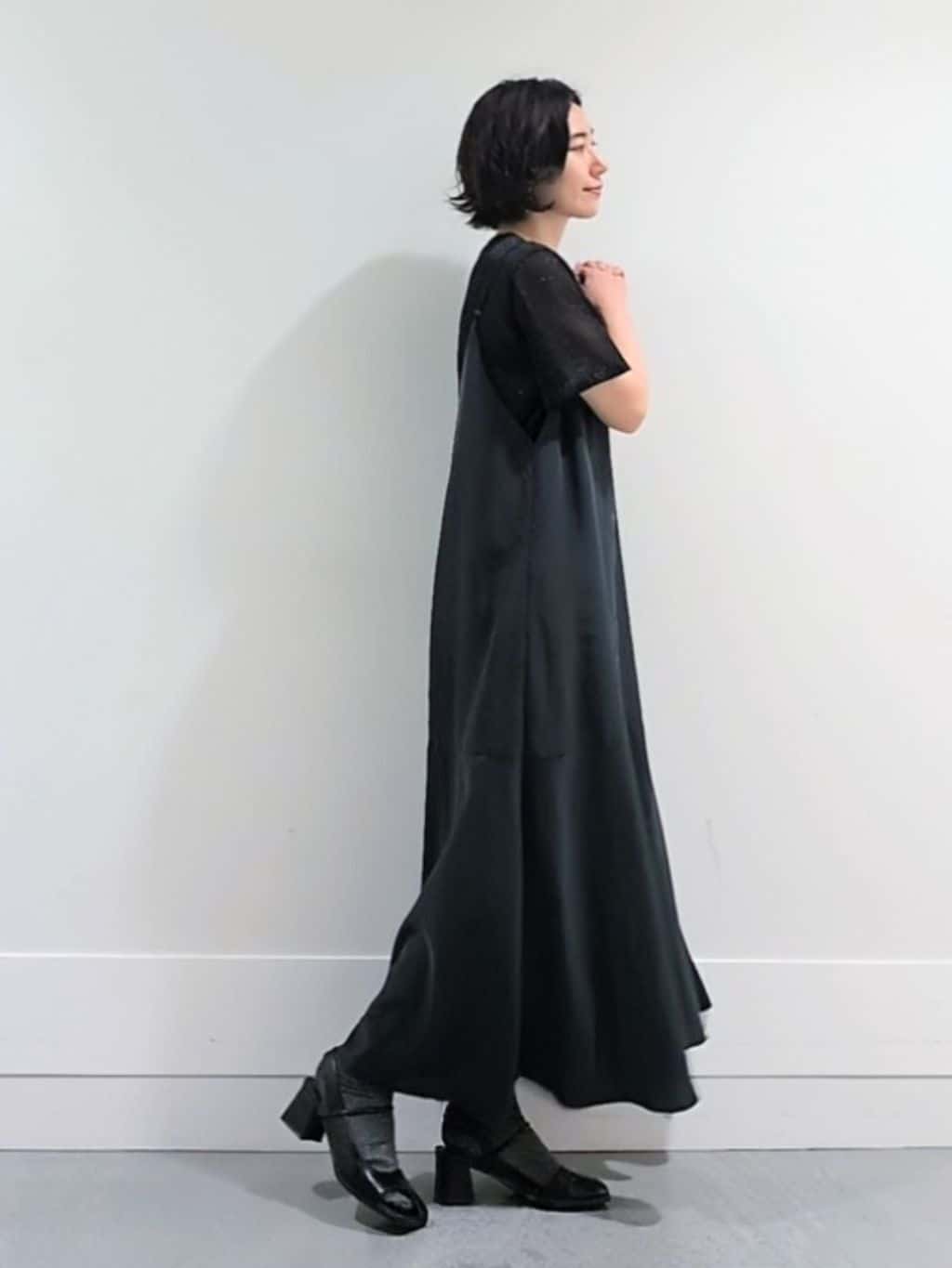 ミズタさんの「UNTITLED｜【洗える】ラメシアーTシャツ」を使ったコーディネート