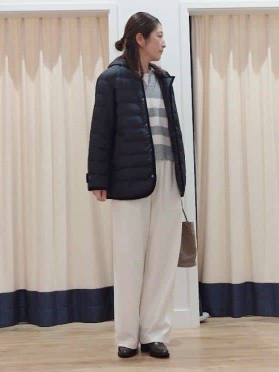 HIROさんの「Dessin｜【撥水・2WAY】ミュラーダウンコートミドル丈」を使ったコーディネート