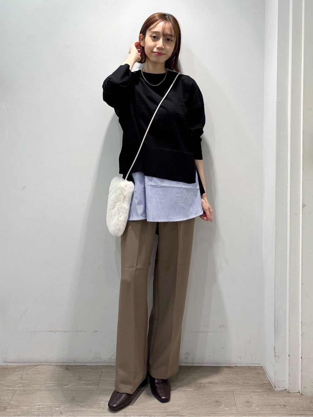 ぶまりんさんの「OPAQUE.CLIP｜《SS-LLサイズ》ストレッチ美脚イージーワイドパンツ【防シワ／洗濯機洗い可】」を使ったコーディネート