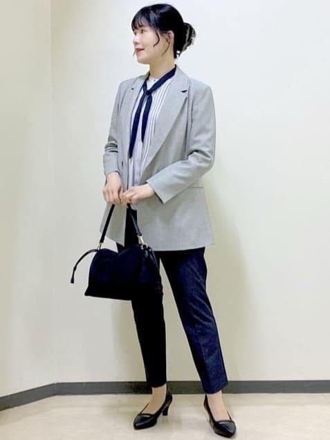  beni_gingerさんの「Reflect｜【配色ボウタイ付き】八分袖ジョーゼットブラウス」を使ったコーディネート