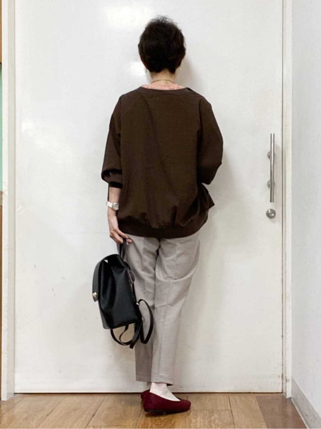 みぃさんの「SHOO･LA･RUE｜【S-LL】大人も着やすい愛らしさ リボンヤーン半袖トップス」を使ったコーディネート