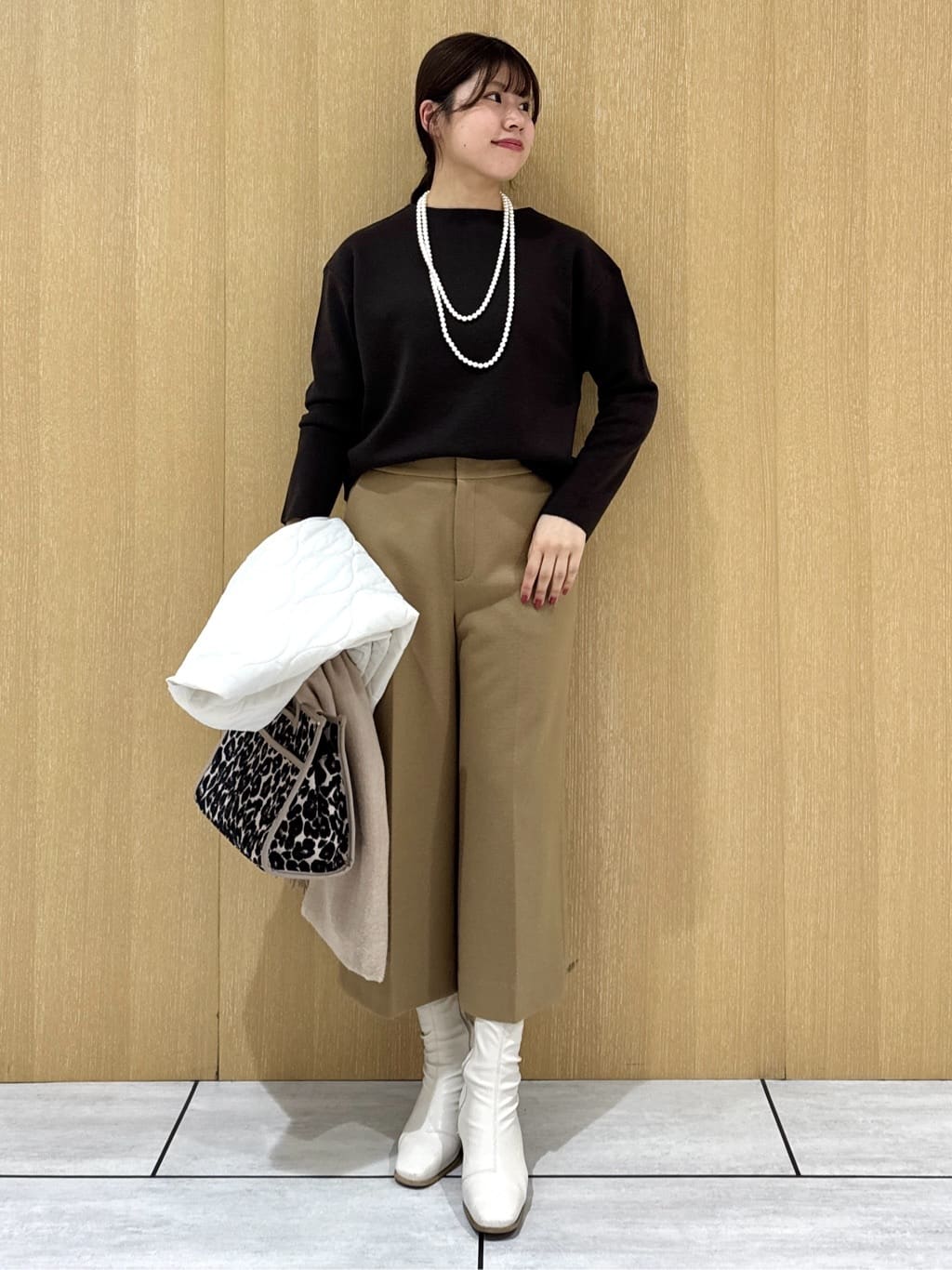 nanaさんの「UNTITLED｜【洗える】モックネックミラノリブニット」を使ったコーディネート