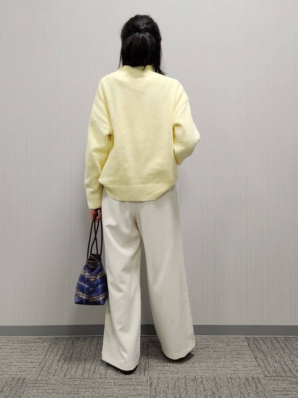 naraさんの「Dessin｜【洗える】ハイネックベロアモールニット」を使ったコーディネート