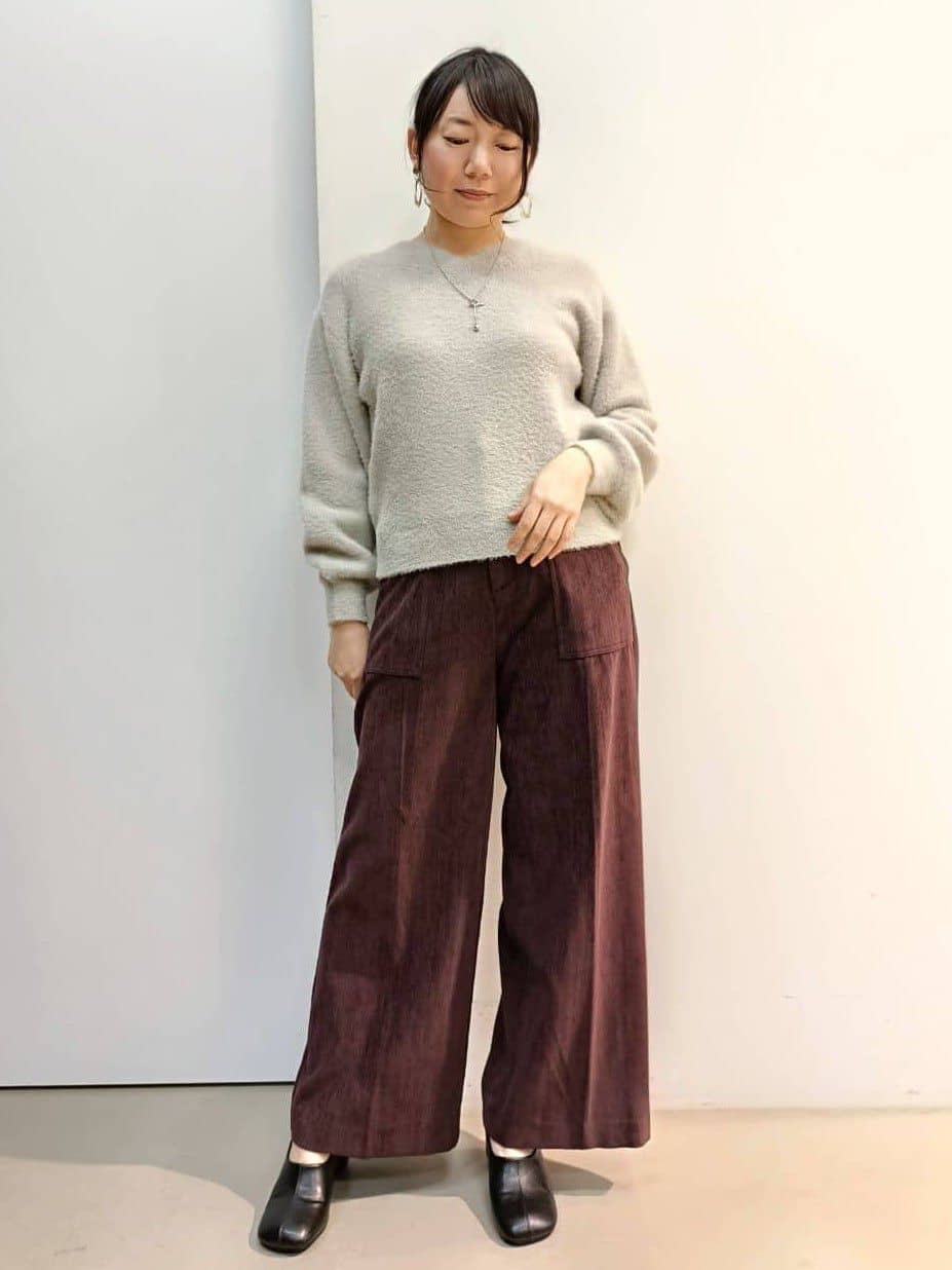 あんさんの「THE SHOP TK｜クラシカルな装い ウールライクスタンドカラーコート」を使ったコーディネート