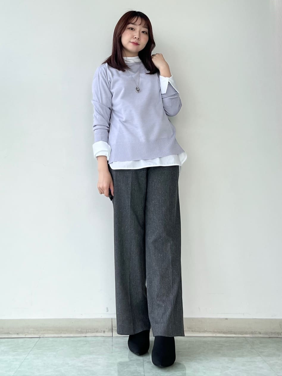 KAHOさんの「UNTITLED｜【8色展開/体型カバー】魅せるタイムレスニット」を使ったコーディネート