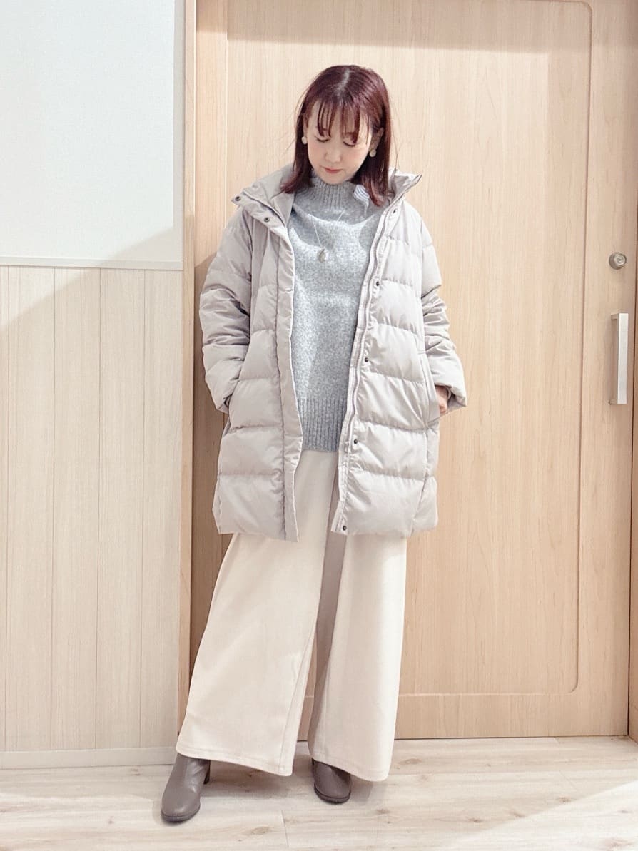 モカさんの「SHOO･LA･RUE｜【S-LL】ゆるシルエットな メランジタートルニット」を使ったコーディネート