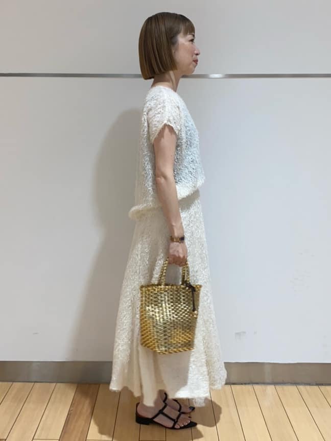 あやさんの「UNTITLED｜【セットアップ可/洗える】フェザーフレンチスリーブブラウス」を使ったコーディネート