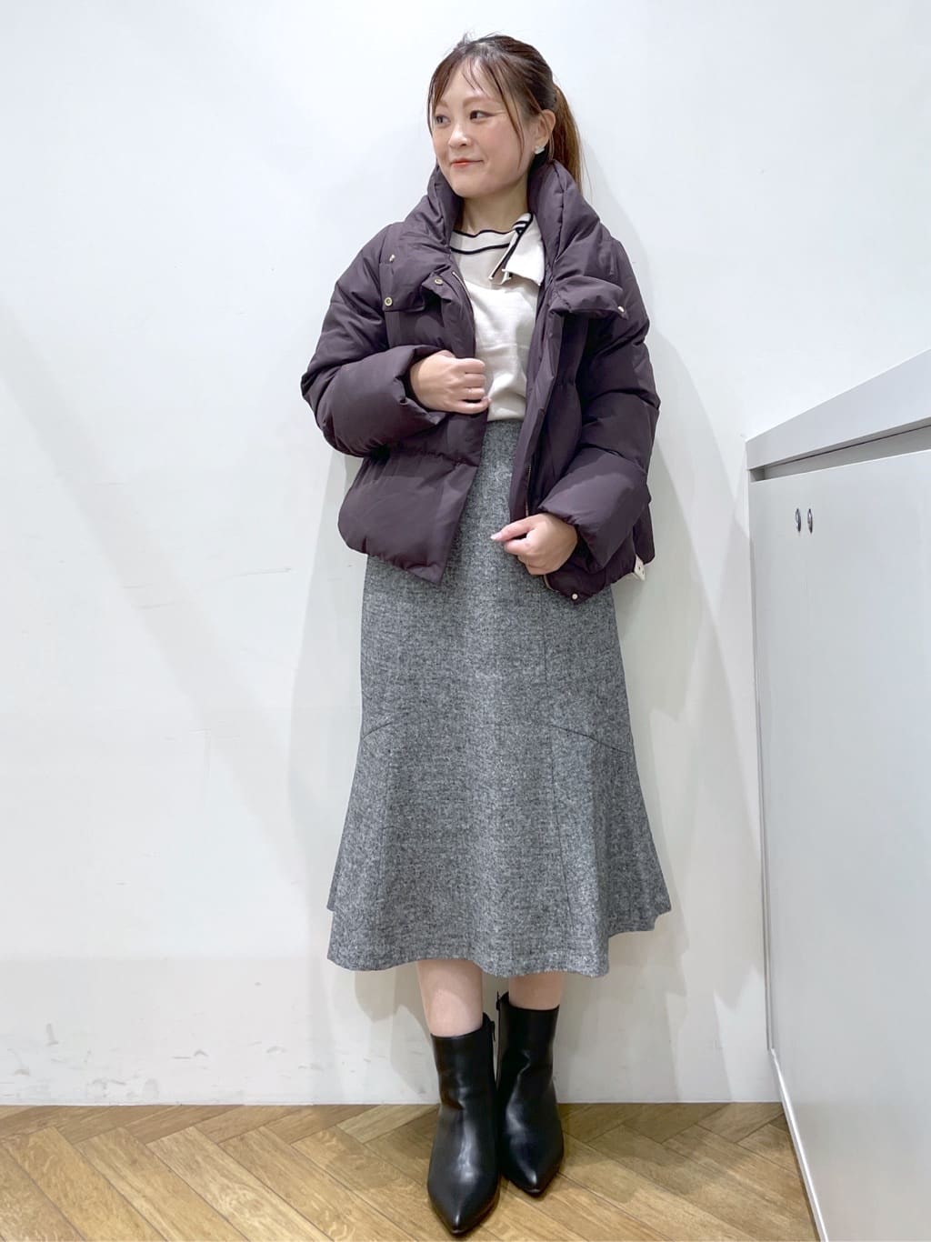 Junさんの「index｜サイドリボンバイカラーニット【洗濯機OK】」を使ったコーディネート
