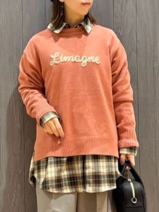 meiさんの「SHOO･LA･RUE｜【S-LL/洗濯機可】ふわふわがやみつきになる柔らかさ スウェットライクロゴニット」を使ったコーディネート