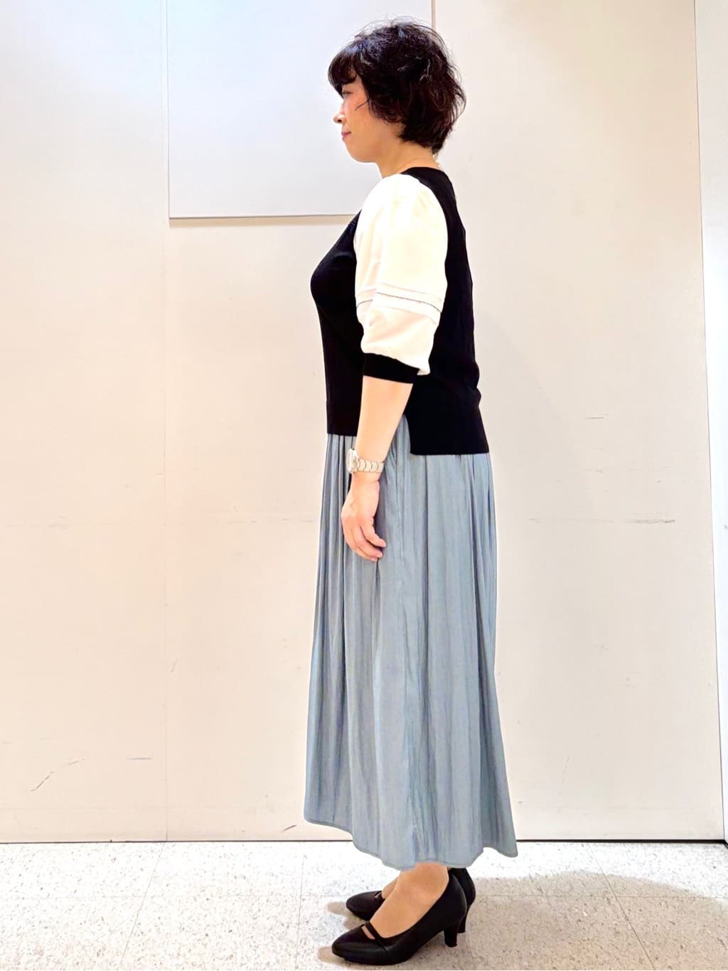 ヤスコさんの「Reflect｜【ウエストゴム仕様／長く着られる◎】スカーチョパンツ」を使ったコーディネート