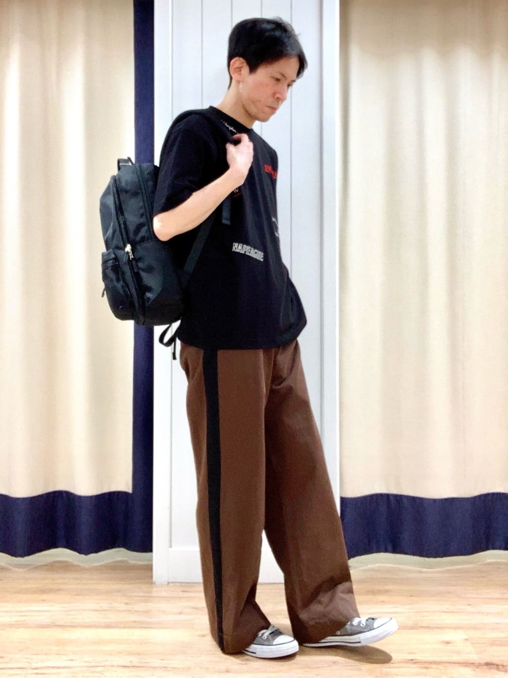 Takaさんの「Dessin｜【洗える】コットンツイルサイドライン入りパンツ」を使ったコーディネート
