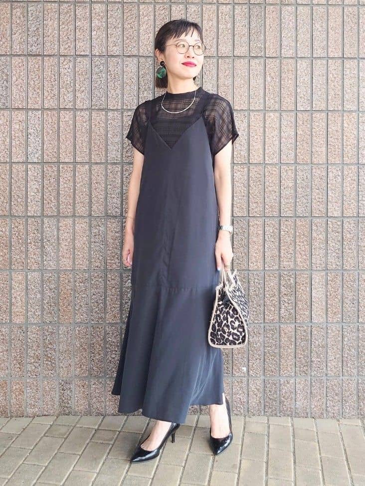 MUTSUKOさんの「UNTITLED｜【シアー】チェックスタンドネックブラウス」を使ったコーディネート