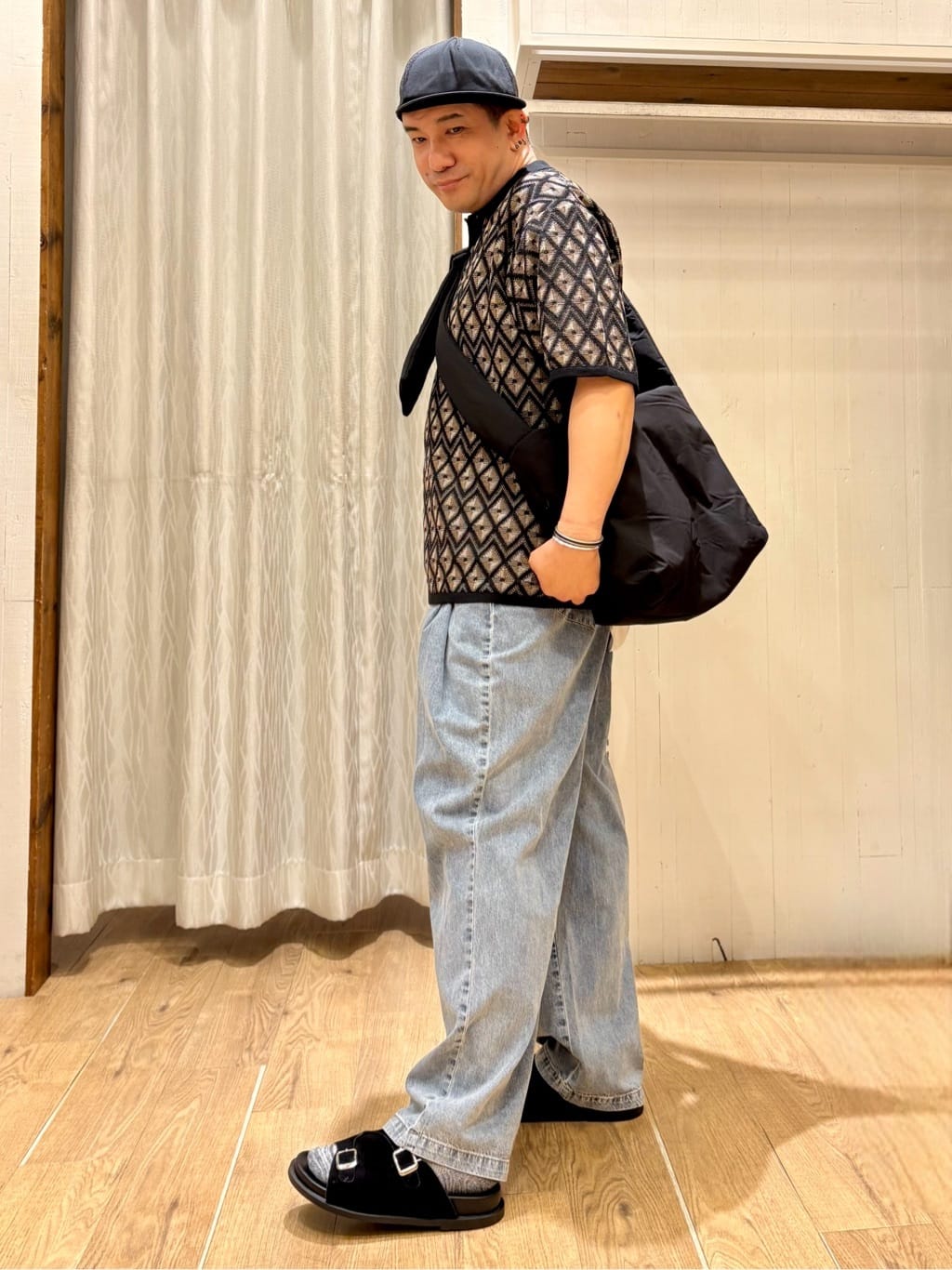 Pーyamaさんの「THE SHOP TK｜ジオメニットポロシャツ　【洗濯機OK】」を使ったコーディネート