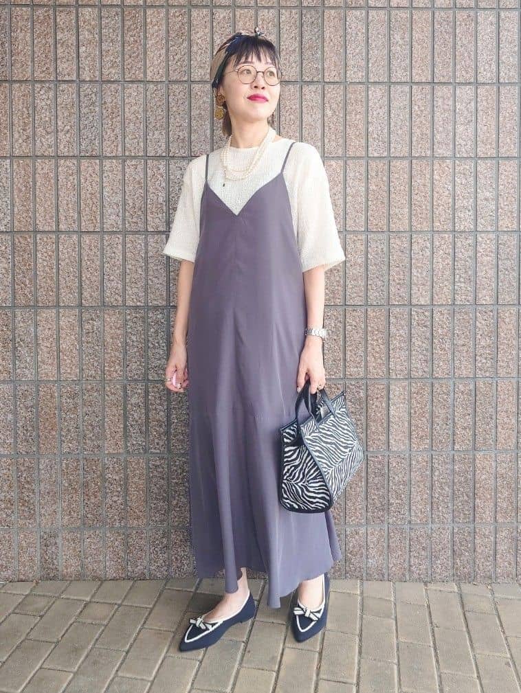MUTSUKOさんの「UNTITLED｜【五分袖/ジャージトップス】スラブカールマイヤープルオーバー」を使ったコーディネート