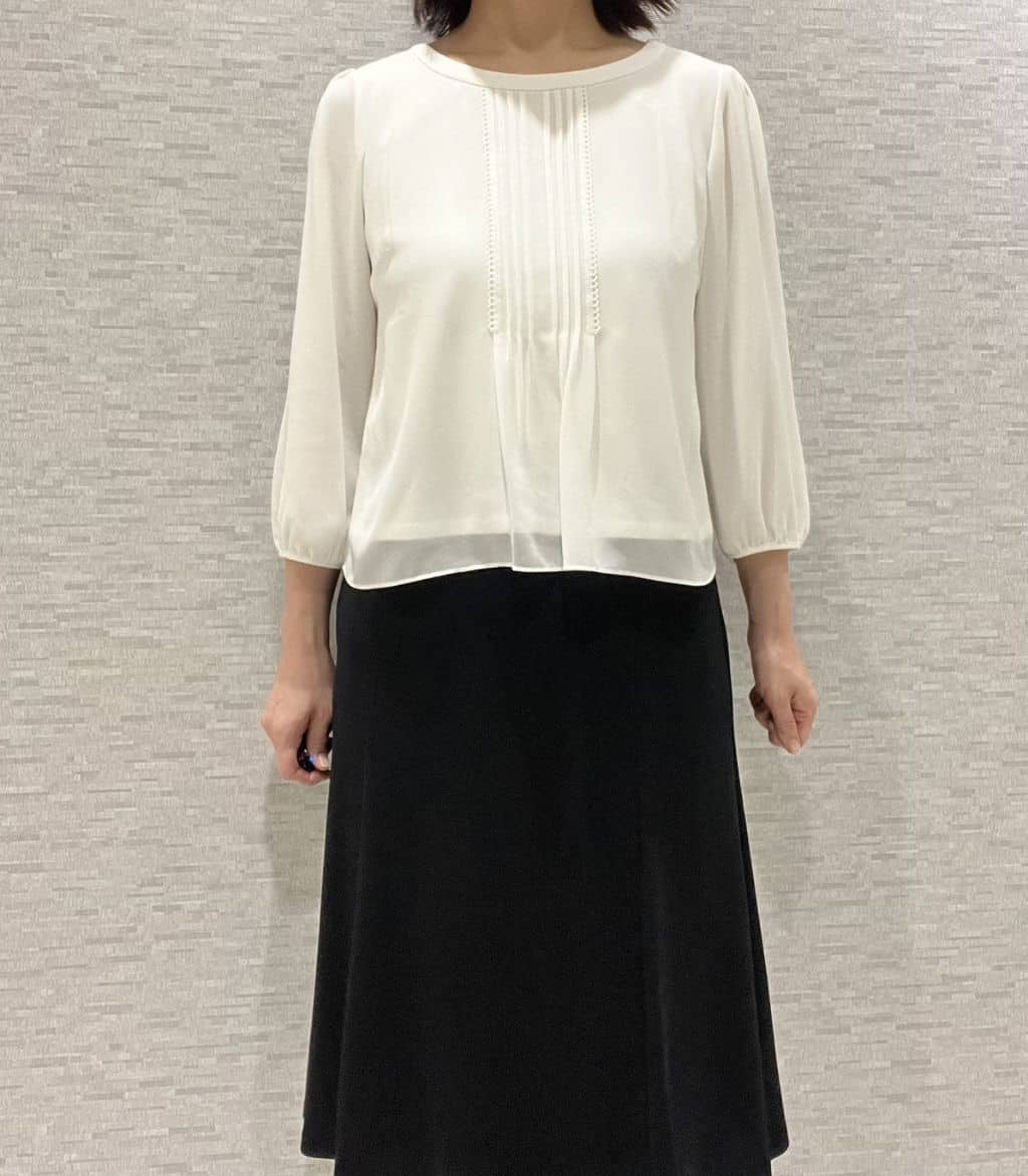 marikoさんの「Reflect｜【SS-4Lサイズ】ピンタック&times;スカラレースブラウス」を使ったコーディネート