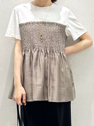 Miwaさんの「UNTITLED｜【接触冷感/UVカット/ウエストゴム】センタープレスツイルパンツ」を使ったコーディネート