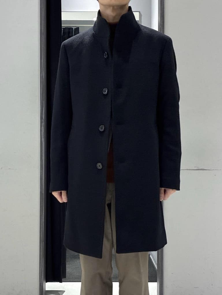 わいずみさんの「TAKEO KIKUCHI｜【ウールカシミヤブレンド】ビーバー調 スタンドカラー コート」を使ったコーディネート