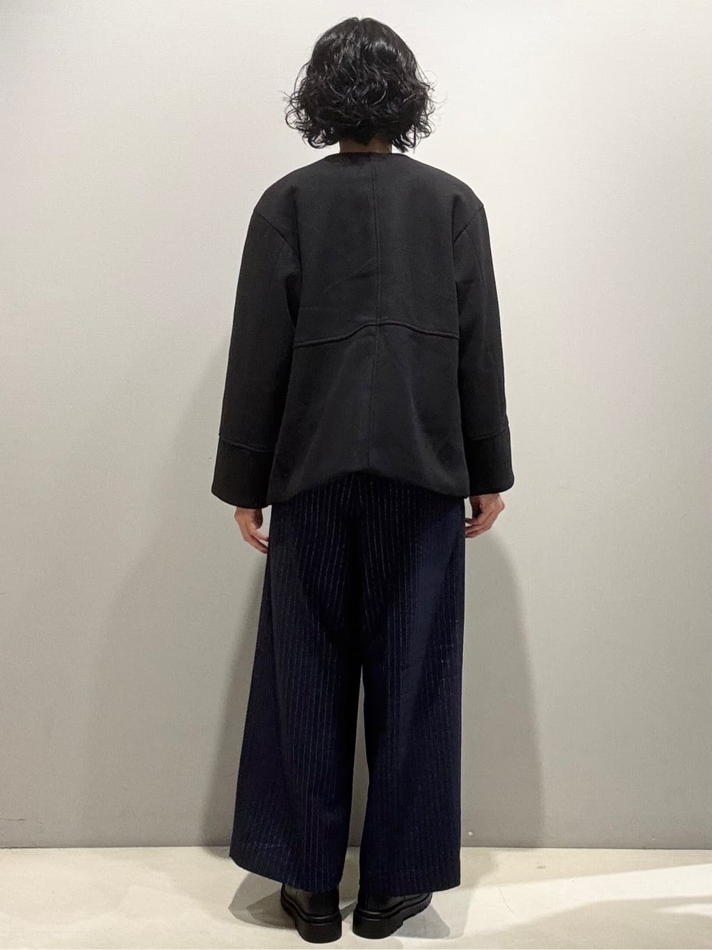 naoさんの「OPAQUE.CLIP｜ウールライクメルトンノーカラーコート【洗濯機洗い可】」を使ったコーディネート