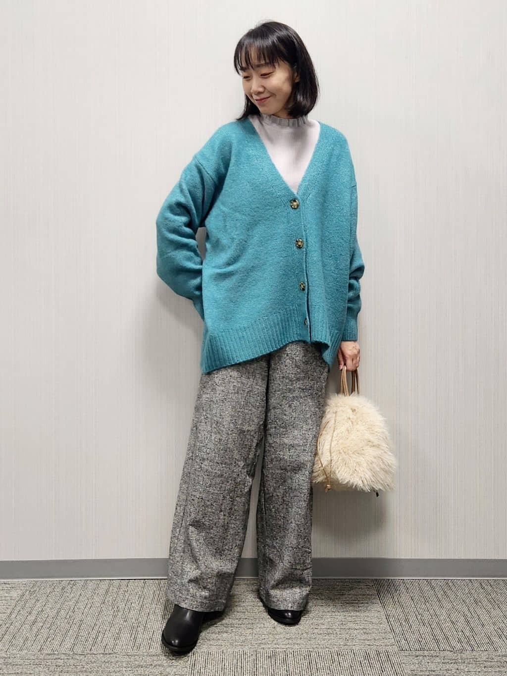 naraさんの「Dessin｜【洗える】ウォームソフトカーディガン」を使ったコーディネート