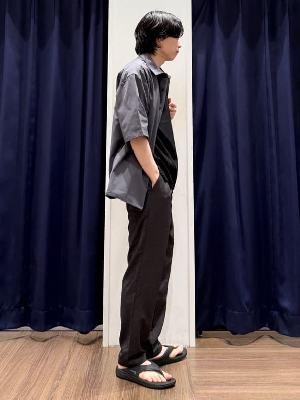 Tightさんの「THE SHOP TK｜◆パーフェクテックツイル5分袖シャツ【セットアップ可/吸水速乾/UVカット/アンチピリング】」を使ったコーディネート