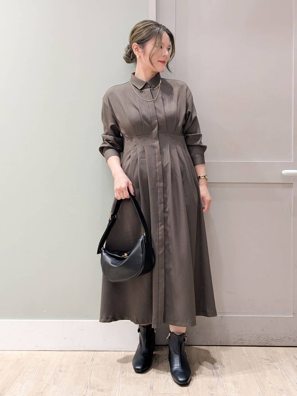 kuwawaさんの「grove｜品よくまとう、大人のシャツワンピース」を使ったコーディネート