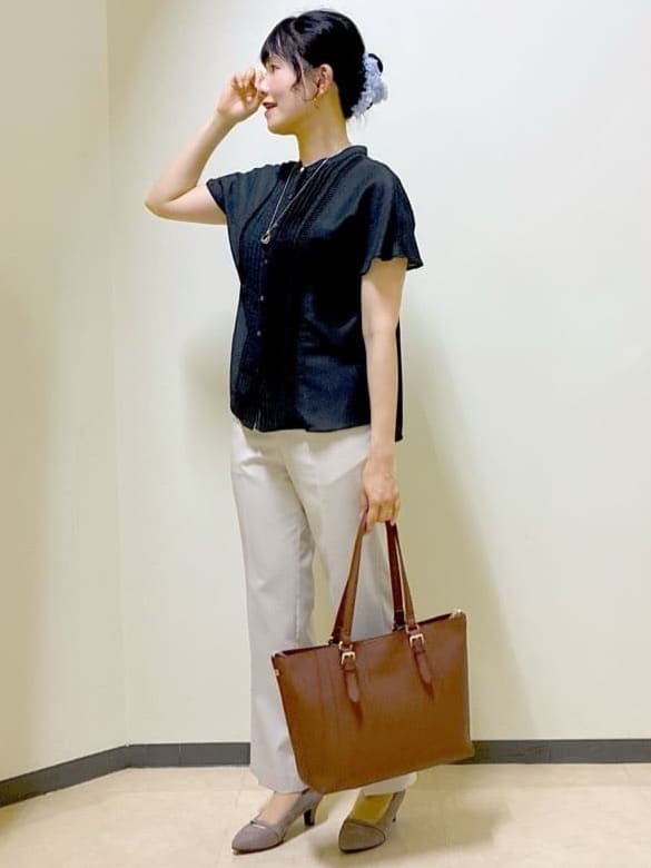  beni_gingerさんの「Reflect｜【マシンウォッシュ可】リネンライクフレアパンツ」を使ったコーディネート