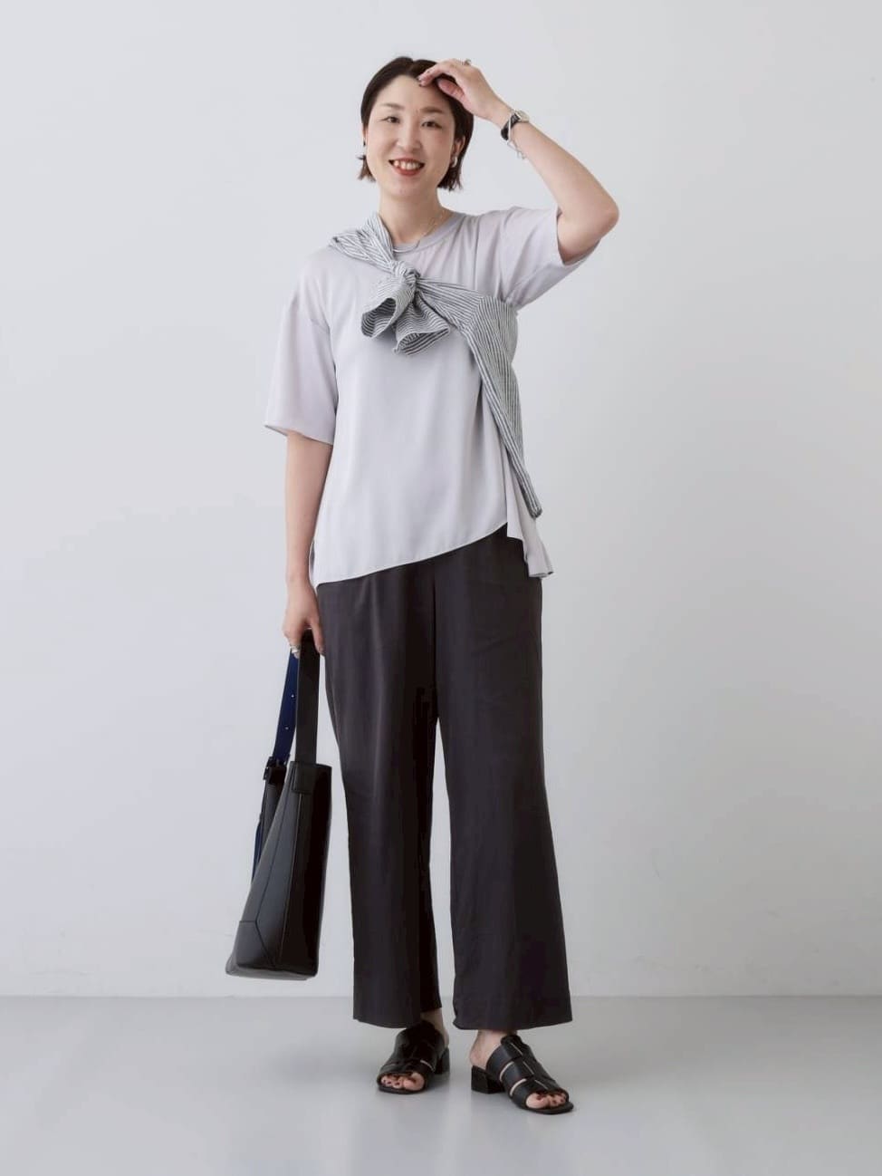 yuriさんの「INDIVI｜【バックシャン】デザインTブラウス」を使ったコーディネート