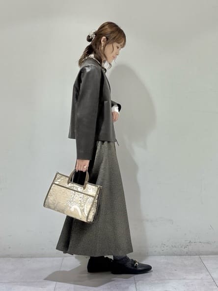 kyokaさんの「UNTITLED｜【着丈短め/柔らかな質感】ラムレザージャケット」を使ったコーディネート