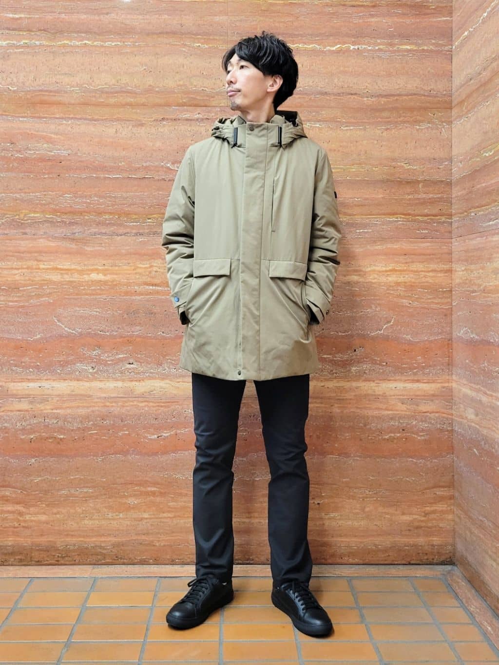 piroyaさんの「TAKEO KIKUCHI｜【None Of Stress】ストレッチ ダウンブルゾン」を使ったコーディネート