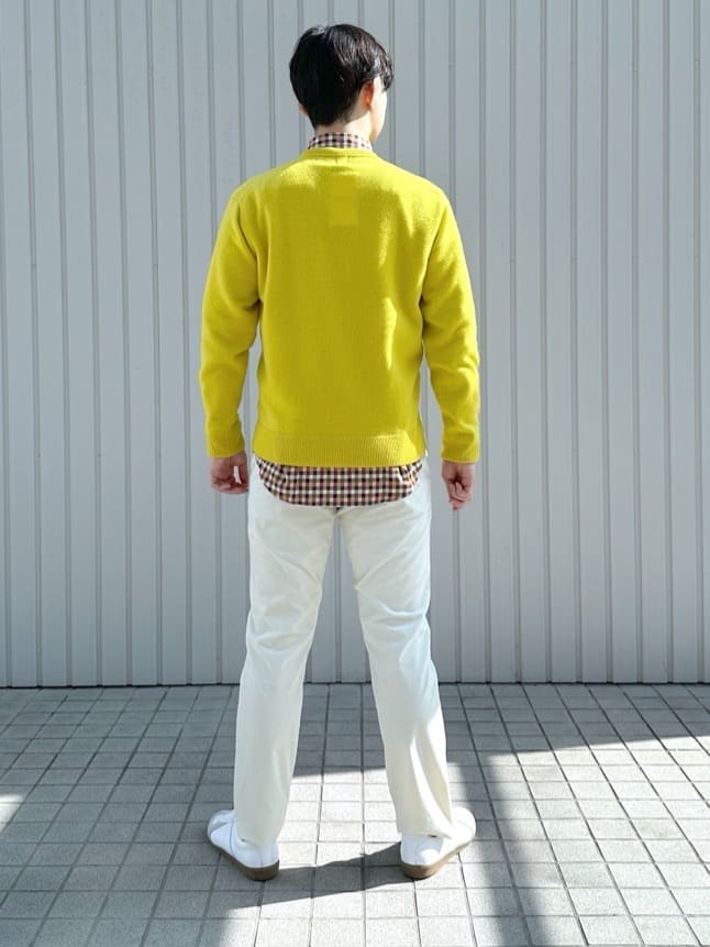 イッシーさんの「TAKEO KIKUCHI｜【Air Palette Knit】ワンポイント カラーニット プルオーバー」を使ったコーディネート