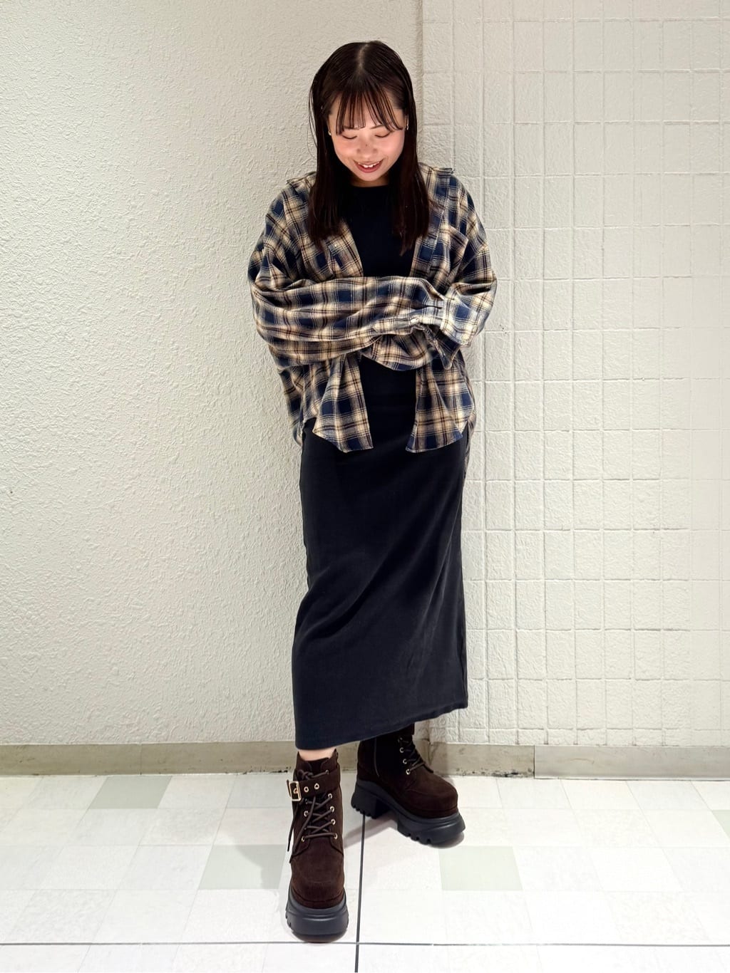 SEIKOさんの「ESPERANZA｜レースアップバックル厚底ブーツ」を使ったコーディネート