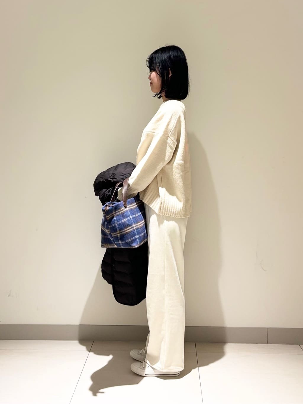 mayuさんの「Dessin｜チェック柄ボートトートバッグ」を使ったコーディネート