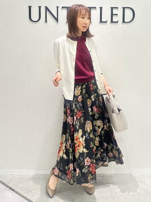 Miwaさんの「UNTITLED｜【アンサンブル可/薄手】ベーシッククルーネックカーディガン」を使ったコーディネート