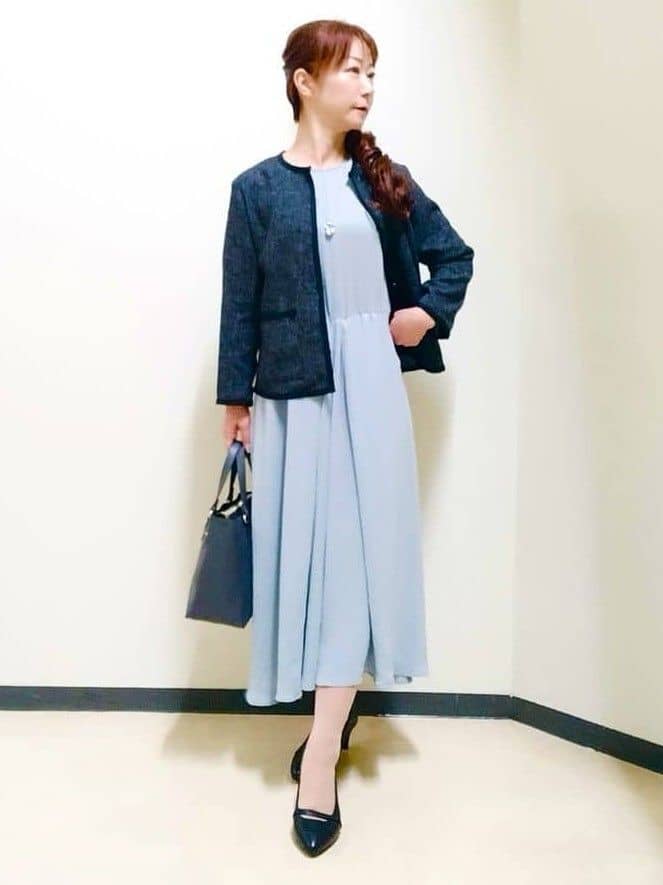 花さんの「Reflect｜【吸水速乾／防しわ】シルキープリーツワンピース」を使ったコーディネート