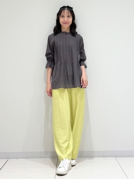kayoさんの「INDIVI｜【洗える/コットン】ピンタックシアーブラウス」を使ったコーディネート