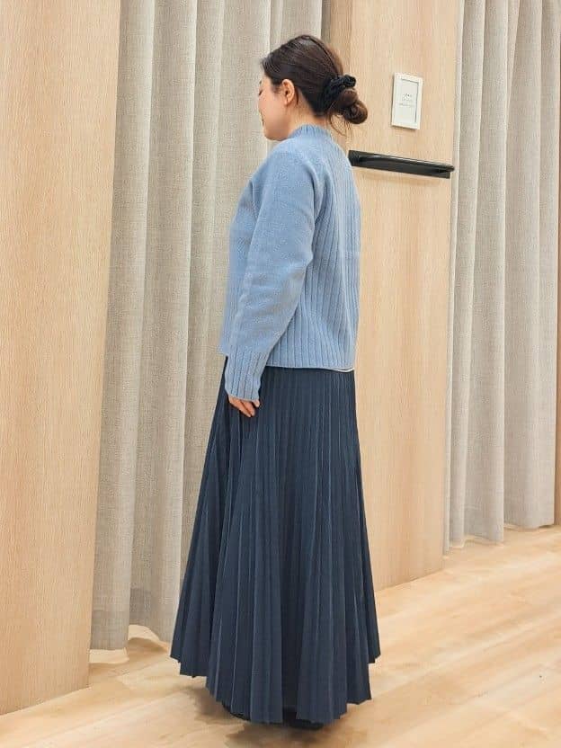 ふるさんの「grove｜【洗える】バックリブ切替ニット」を使ったコーディネート