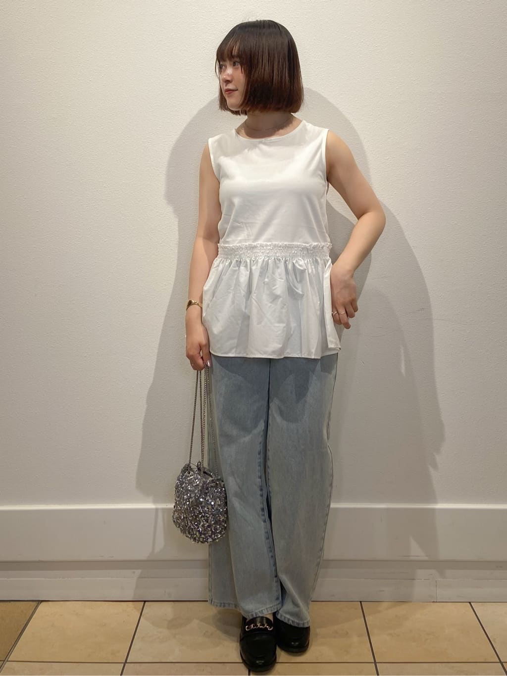 kimiさんの「index｜麻調シアーダブルブレストテーラードジャケット【洗濯機洗い可】」を使ったコーディネート