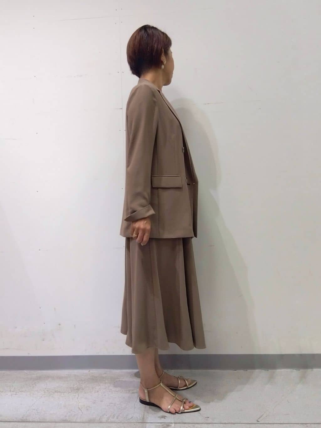 Kさんの「INDIVI｜【美シルエット】ノースリーブワンピース」を使ったコーディネート