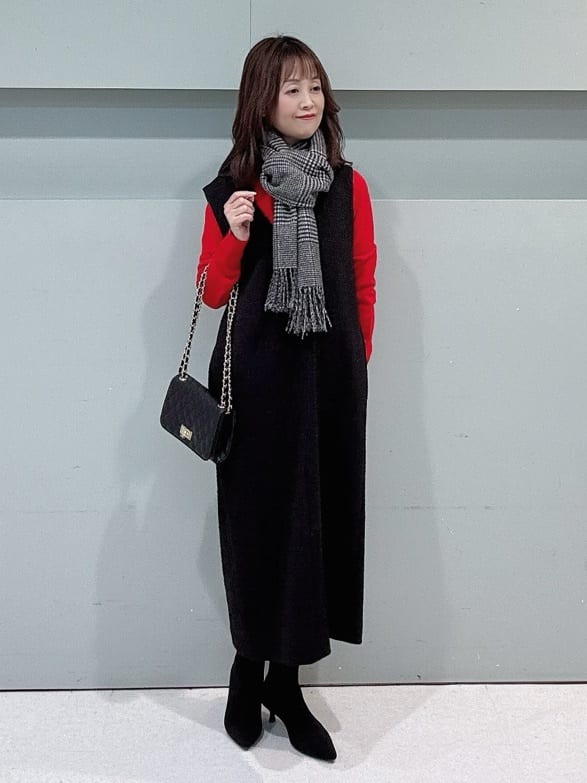 makiさんの「UNTITLED｜【日本製／通勤／フォーマル】カシミヤ混ノーカラーコート」を使ったコーディネート
