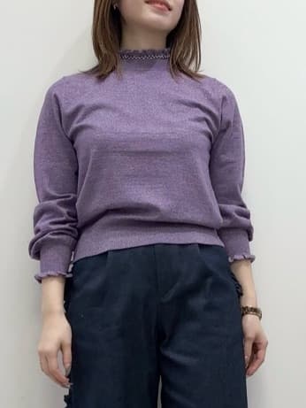 Suma Una本部スタッフさんの「SunaUna｜【SS～Lサイズ展開／6色展開】パール調ニット」を使ったコーディネート