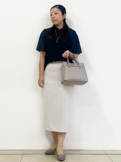 chisaさんの「Reflect｜【すっきり見え／ウエスト総ゴム】ジャージナロースカート」を使ったコーディネート