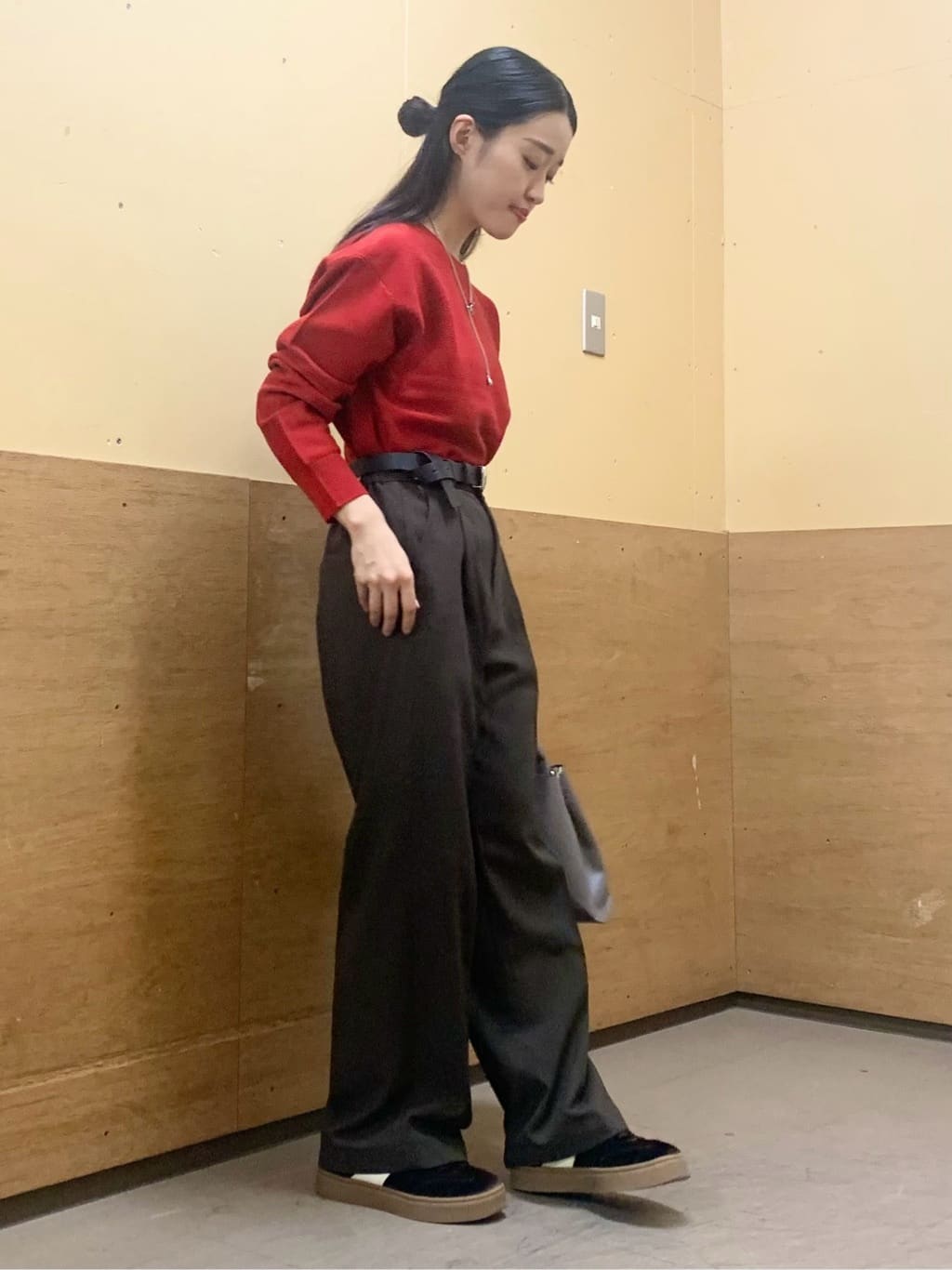 sahoさんの「THE SHOP TK｜【S-XLサイズ/選べる7色】どこから見ても美しい ガーターニット/毛玉になりにくい/洗濯機OK」を使ったコーディネート