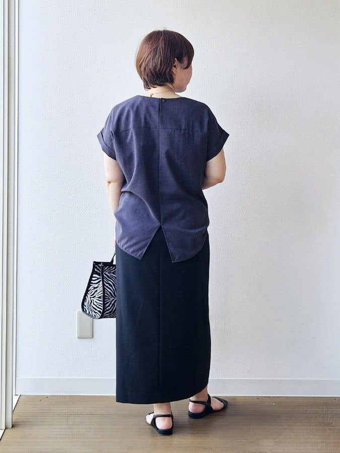 やじまさんの「UNTITLED｜【セットアップ可/洗える】スラブナロースカート」を使ったコーディネート