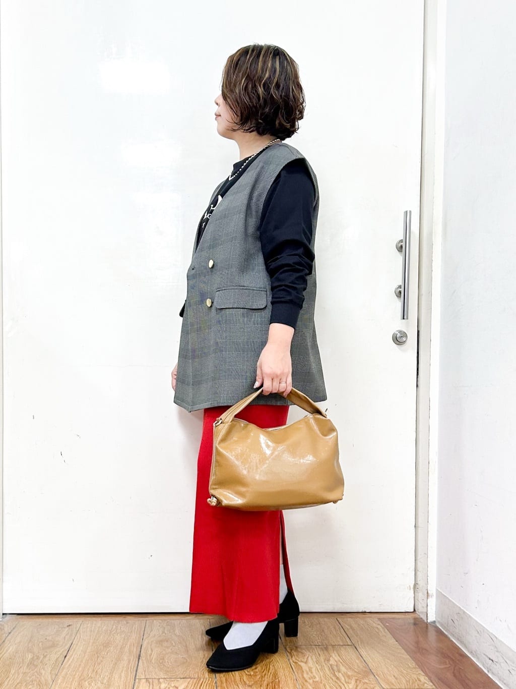 haruさんの「SHOO･LA･RUE｜【S-LL/セットアップ可/洗濯後しわになりにくい】ダブルベスト」を使ったコーディネート