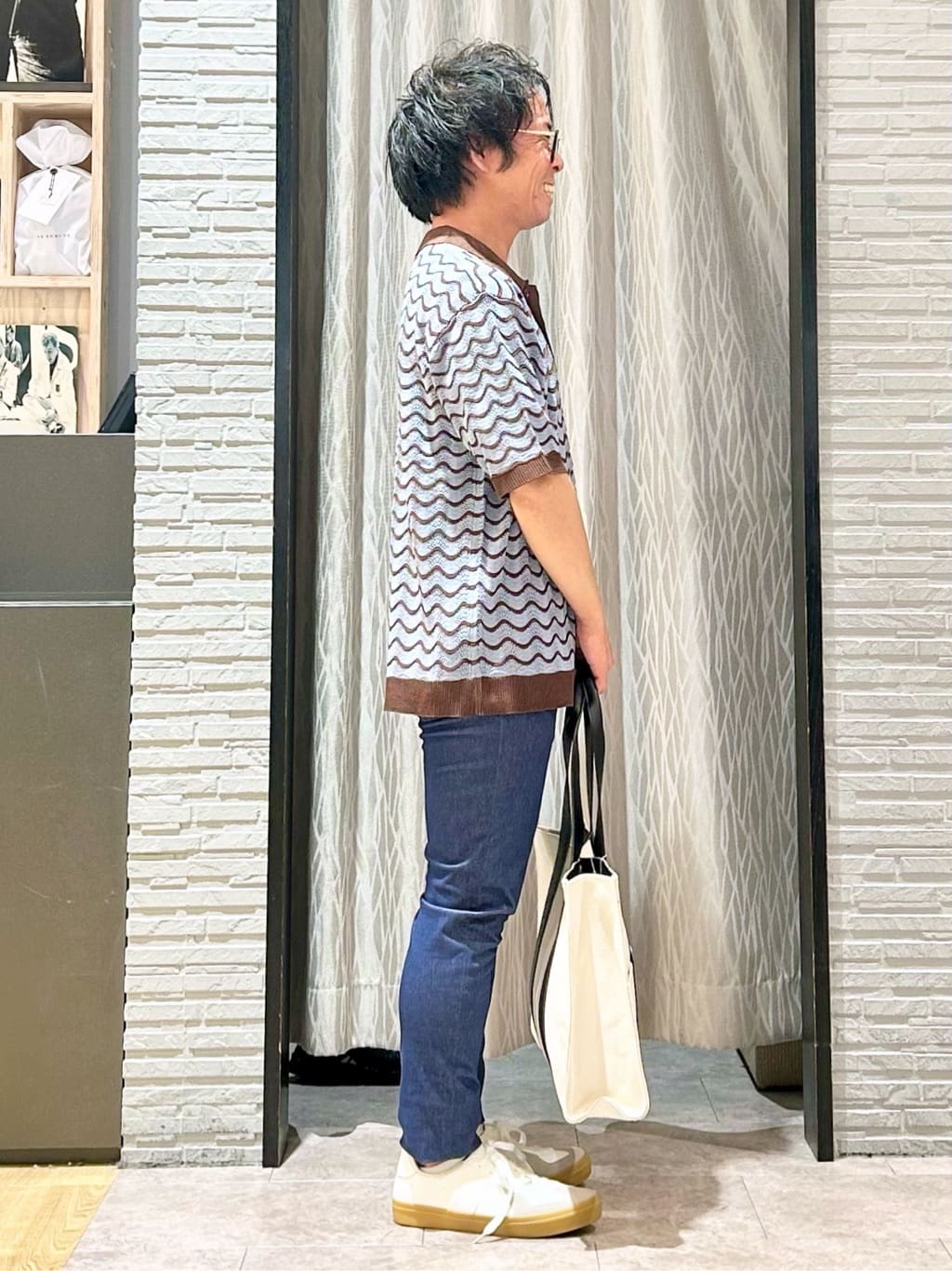 KENJI Iさんの「THE SHOP TK｜サマーニットポロシャツ　【毛玉になりにくい/洗濯機OK】」を使ったコーディネート