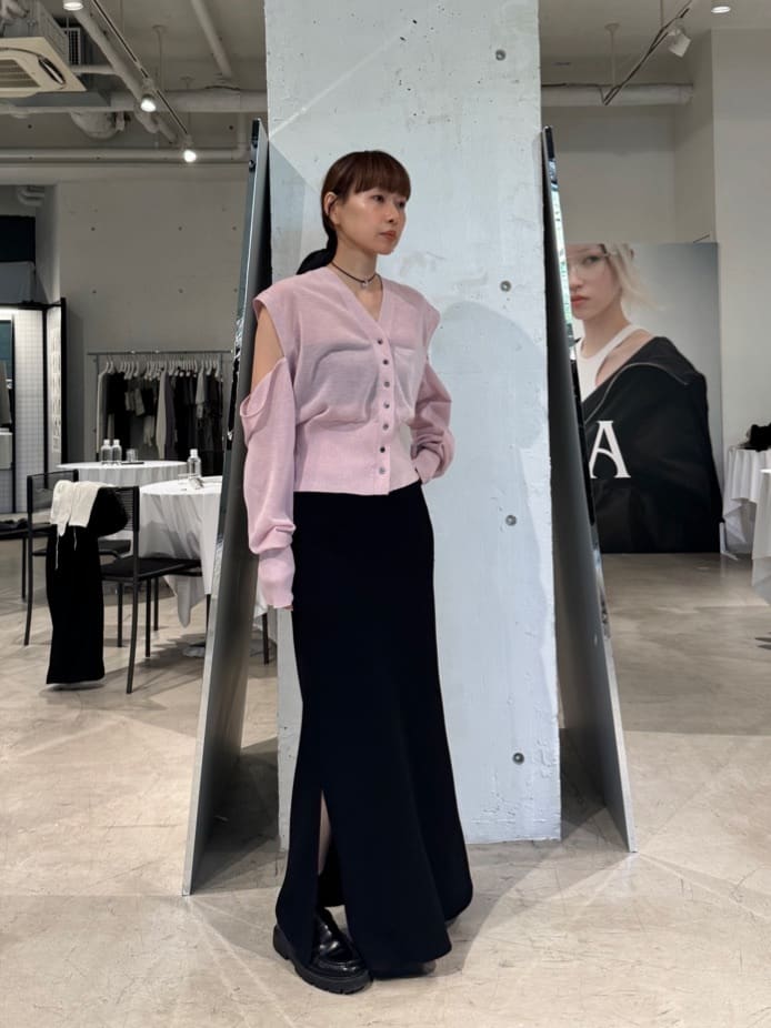 designer yukaさんの「CODE A｜multiway knit cardigan」を使ったコーディネート